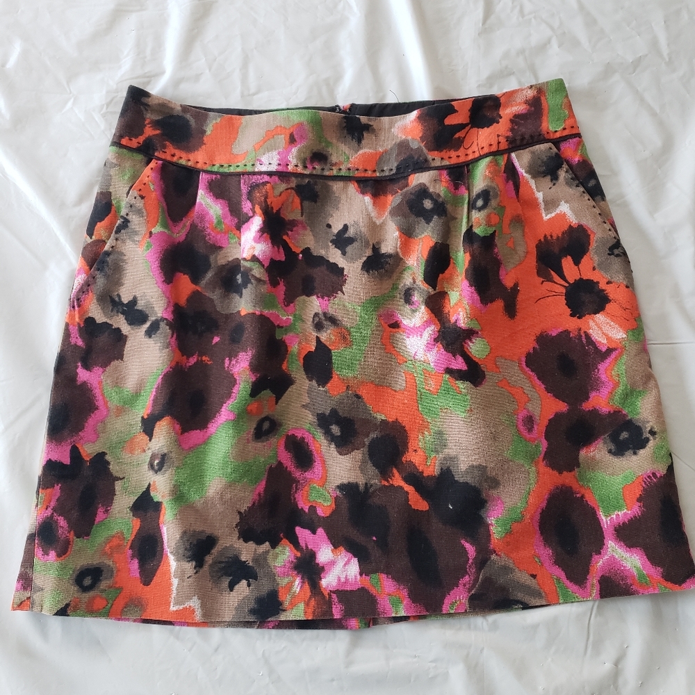 Multi color mini skirt